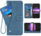 ELISORLI Phone Cover for Sony Xperia 1 Wallet Case Wrist Strap Slot Mobile Magnetic Leather Credit Card Holder Folio Purse Stand Cell Accessories Experia One 2019 Girls Women Men Blue