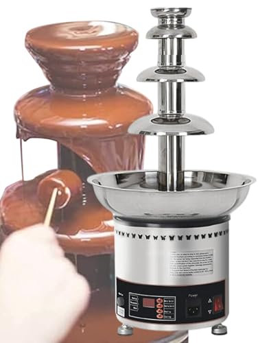 Macchina Per Fontana Per Fonduta Di Cioccolato Elettrica A 4-7 Livelli, Capacità Di 17,63 Libbre, Fontana Di Cioccolato Per Feste, Fonduta Di Cioccolata Calda Con Controllo Digitale,4tiers