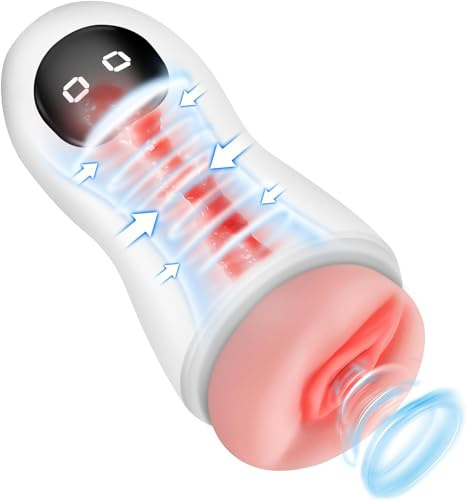 Sex Toys Masturvatore per Uomo - Stimolatore Prostatico Maschile Vibratore per Uomo Adatto Sexy Shop Hot Oggetti Masturbatore uomo Maschile Automatico Sex Toys Realistico con 3D Vagina