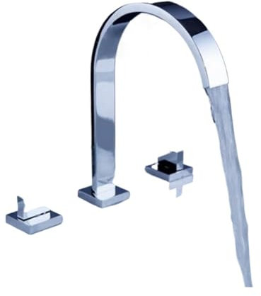 Rubinetto da Bagno con Montaggio su appoggio a Doppia Maniglia da 1 Pezzo. Rubinetto Miscelatore lavabo Bagno YT-5037