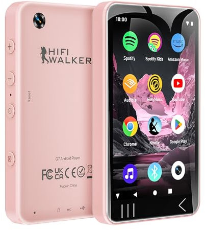 Lecteur de Musique à écran LCD jusqu'à 128 Go, Lecteur MP3 pour Enfants avec Musique, vidéo, Enregistrement Vocal (PK-144GB)