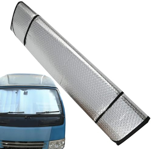 Parasol Coche Delantero, Parasol para Parabrisas Delantero De Camión, Sombra De Aislamiento Térmico para Ventana De Camión Plegable para Parabrisas De Coche con Ventosa, Bloquea El Calor Y 220x80cm