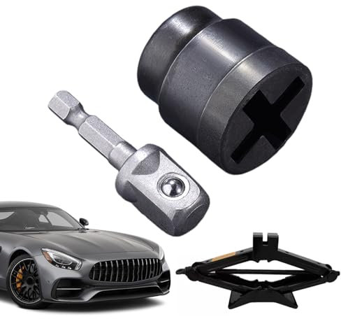 Gato hidráulico de tijera, adaptador de taladro de tijera, estabilizador para gato de tijera, accesorio para taladro de alto rendimiento, herramienta para coche con adaptador de perforación