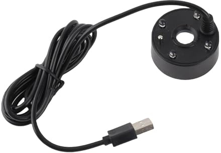 Mini máquina de niebla, Mini Fogger Mist Maker USB colorido luces LED fabricante de niebla para acuarios, jarrones y decoración de rocas (BRRNOO67s1utg295-12)