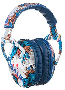 PROTEAR Kids Ear Defenders, Hearing Protection for Toddler Kids and Young Teens with Autism, Noise Reduction Safety Earmuffs Ideal for Fireworks, Concerts, Cinema(Blue band Dinosaur)