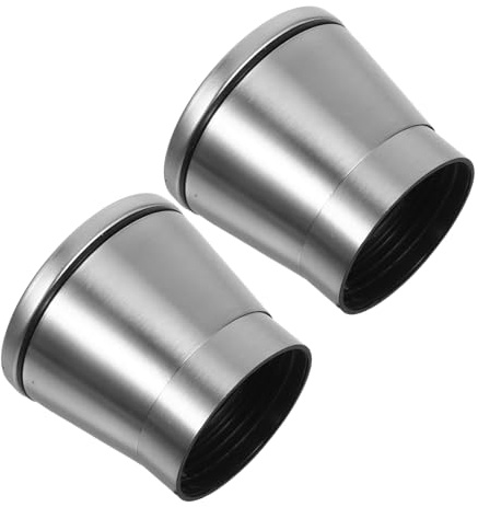 NOLITOY 2pcs Stainless Steel Pepper Grinder Caps Manual Mill Covers with Enhanced Stability and Slip Resistant Design Compact Replacement Parts for DIY Spice Mills Kitchen Accessories