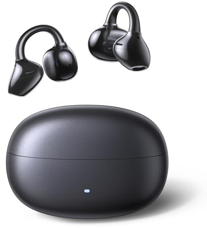UGREEN ClipBuds Pro Auriculares Inalambricos Deportivos con Cancelación Activa de Ruido Adaptativa Híbrida Hi Res Bluetooth 6.0 Audio Espacial Conexión Multipunto 32 Horas Carga USB C IPX5 Negro