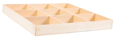 LALADEFIEE Boîte Rangement Bois Compartiments pour Bijoux et Accessoires Plateau Vintage Décoratif pour Chambre Organiseur Maison et Réutilisable