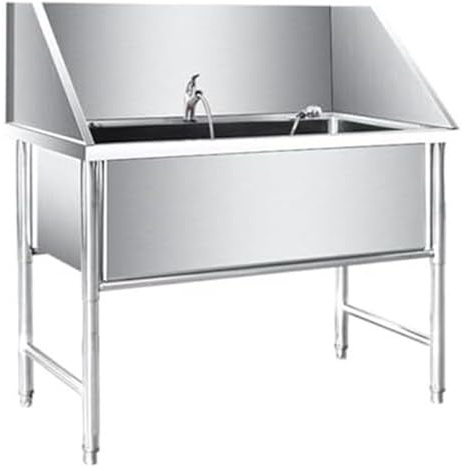 HEYDGBBZ Pet Washing Station, Pool,Dog Bathtub，Dog Grooming Bathtub Bath Tub Stainless steel dog pet grooming bath tub(Depth 40cm/15.7in,100cm/39.4in)