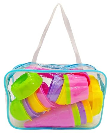 Sandformen - 17-teiliges Baukasten-Sandspielzeug | Strandspielzeug für unterwegs - für Mädchen Outdoor Sommer Ferien Reise