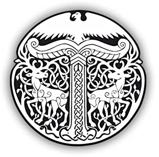 Aufkleber/Sticker Irminsul Germanisch Wikinger Irmensäule Keltenbaum 7cm A689