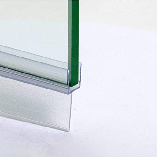 220cm - Guarnizione box doccia sottoporta di ricambio, orizzontale, trasparente ad aletta singola per vetro 4mm-GGVB4/6