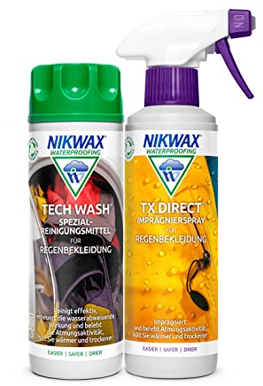 VAUDE Nikwax Tech Wash+tx-direct Spray, 2x300ml
