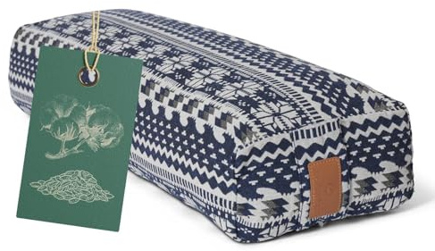 DoYourSports Coussin Carré de Yoga et Méditation »Paravati« - Yoga Bolster Zafu avec Remplissage de Coques d'épeautre Organique - 67 x 13 cm – Siege Méditation Confortable - Style (1)
