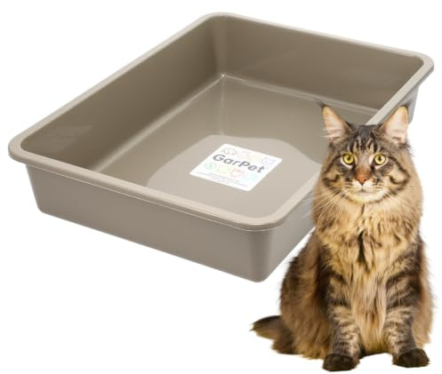 Katzenklo ohne Deckel Jumbo Katzenklo XXL Katzentoilette Moderne Schalentoilette ohne Deckel Katzen Klo Offen Katzentoiletten Kaninchen Toilette Eckig