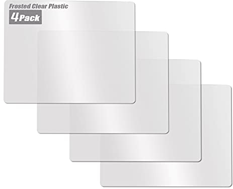 Fotouzy Planches à DéCouper Flexibles en Plastique Pour La Cuisine, 4 Tapis de DéCoupe Transparents GivréS de 15 X 12 Pouces, Sans BisphéNol A, Non Poreux Et Lavables Au Lave-Vaisselle, Lot de 4.