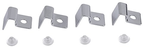 4 Stück Edelstahl Fischglasabdeckung Halterung, Aquarium Abdeckung Glasclip Halter Deckelhalterung Fischschutz(6mm)