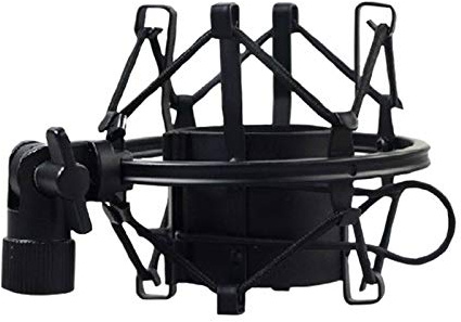 DINGGUANGHE-CUP Microphones Accessories Microphone Shock Mount for Broadcast Metal Condenser Professional Practical Adjustable Spider Computer Clip Protective (Color : Black 5cm)