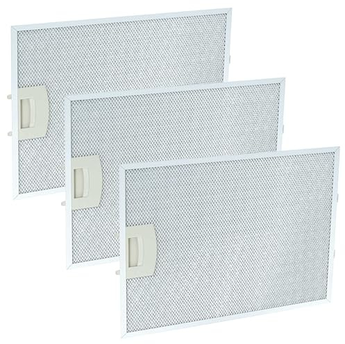 vhbw 3x Filter Metallfettfilter Dauerfilter kompatibel mit Balay 3BD764B/07, 3BD764B/08, 3BD764N/01, 3BD764X/01, 3BD764X/07 Dunstabzugshaube, Metall