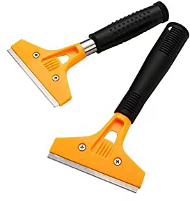 Raschietto per pareti per pavimenti, raschietto per vernice, strumento per raschietto per pareti con manico lungo per rimuovere carta da parati e colla per piastrelle (2 pezzi)