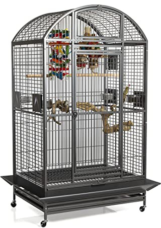 Montana Cages | Papageienkäfig Castell Nova Dome - Antik | für Papageien | 120 x 95 x 196 cm