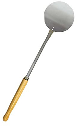 La zappa Pelle à pizza en aluminium pour four à bois et pizzerie Made in Italy (Ø 18 x h 80 cm, Rond)