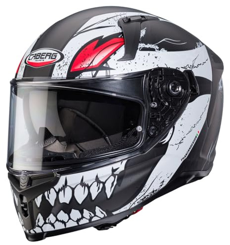 CABERG Helmet Avalon X Punk MATT Grey / White / RED S