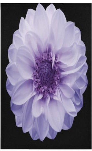 Küchentücher 1er Set, Dahlie Blumen Lila Küchenhandtuch Weich Saugfähig Trocknen Geschirrtuch für Zuhause Küche Catering Restaurant 45 x 72 cm