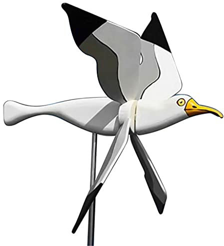 FENOHREFE Asuka Serie Seagulls Whirligig Windmill Palo Volante Uccello Vento Spinner per Giardino Prato Cortile Decorazione