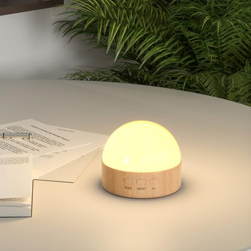 Kintion LED Nachtlicht Kinder, 8 Modi mit RGB Lichtern Nachtlampe, 1 Stück | 1800mAh Wiederaufladbares Nachttischlampe Dimmbar, Nachtlampe Kinderzimmer, Rotes Nachtlicht mit 25–160 Stunden Laufzeit