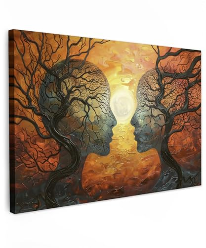 MuchoWow© Stampa Foto 120x80 cm Quadro Moderno Quadri Moderni Soggiorno Con Cornice Stampe Da Parete Camera Da Letto Matrimoniale Decorazione CanvasArte - Persone - Alberi - Astratto
