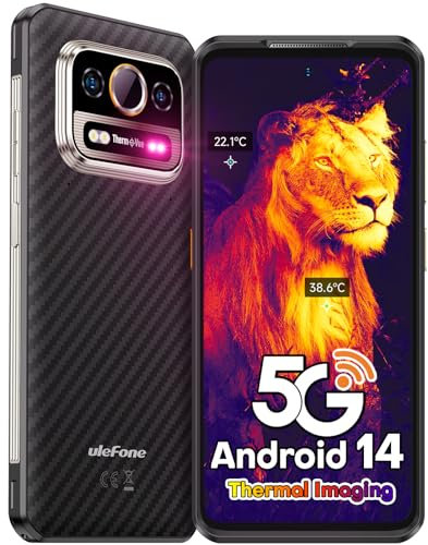 Ulefone Armor 25T Pro 5G Rugged Smartphone, Thermal Imaging, Android 14, 64MP Night Vision Cam + 50MP Ultra Main Cam, 12GB+256GB, 6.78 FHD+ 120Hz Display, 6500mAH (33W) Rugged mobile phone