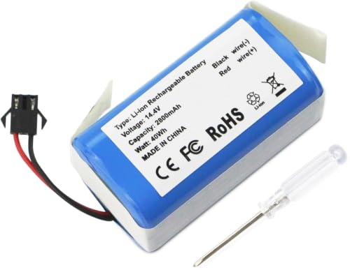 ANTIEE Vacuum Cleaner Batterie Compatible con Conga 999/990/1090/1790,Venga RVC 3000,Proscenic 850T,Ultenic D5/D5s,Tesvor S6/X500,Eufy RoboVac 11s/30c/G10,Neatsvor x500,Ikonhs netbot S14/S15 14.4V
