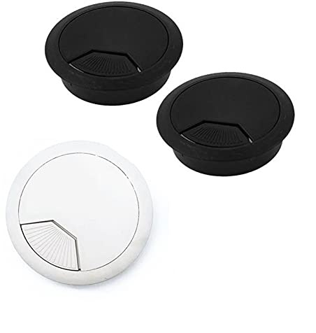 Freno pasacables para tránsito de cables, 10 piezas/lote de 60 mm y 50 mm for escritorio de computadora, pasacables for mesa, puerto de salida de cable, cubierta de orificio de cable de superficie(GR