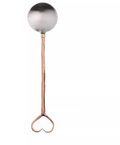 Small Heart Spoon in Brushed Stainless Steel & Copper Love Tea Table Gift