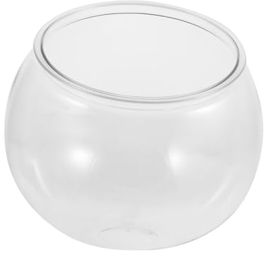 TOPBATHY Aquarium Grand Bocal à Poisson Bocaux à Poissons Bol à Bulles Jardinière Hydroponique Terrarium Rond Vase Bol Vase à Bulles Petit Bocal à Poisson Plastique Transparent