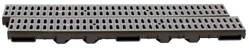 ScarMaxx 2m Canaletta scolo Acqua piovana A15 Altezza 60 mm - Griglia scolo Acqua piovana Set Completo 13 x 200 x 6 cm Classico Grigio