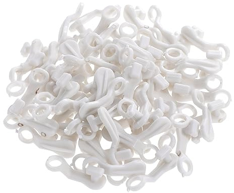 Alipis 50piezas Deslizadores De Barra s Plásticos para Rieles Cortinas Ganchos Ventanas Puertas Ducha