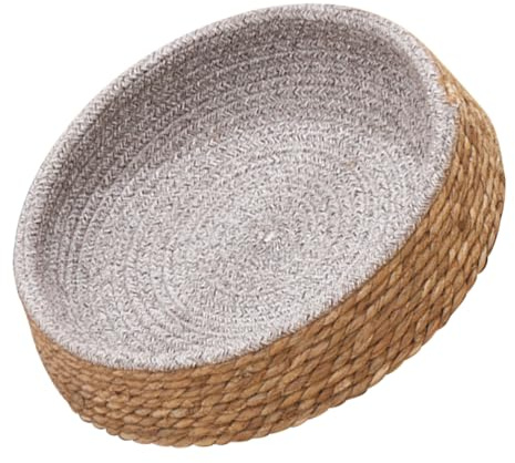 ibasenice Woven Round Cat Dog Sleeping Bed Nest Mat for Use Comfortable Resting for Cats Dogs Easy