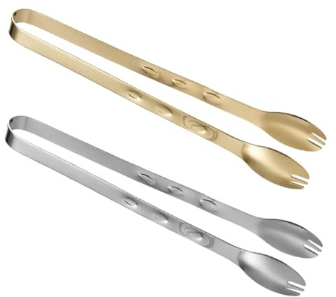 LIGIGWASH 2 piezas Pinzas para Servir Hielo y Azúcar de Acero Inoxidable Resistentes al Calor de Unidades Plata para Fiestas Café Buffet y Cocina Diaria