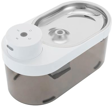 Kabelloser Trinkbrunnen für Katzen und Hund, 4L Katzenbrunnen Kabellos mit Bewegungsmelder, Leiser Katzentrinkbrunnen mit 3 Modi (Sensor/Timer/Dauerbetrieb), 5000A Akku, Filter, Anti-Trockenlauf