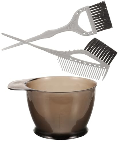 COLLBATH Set de Teinture Cheveux avec Bol Épais et Pinceaux Applicateurs Kit Professionnel pour Coloration Mèches Décoloration et Soins Capillaires Réutilisable et Facile à Nettoyer