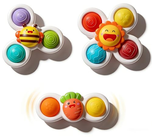 YIQOGAME Sesnsorik Spielzeug für Babys ab 1 2 3 Jahre, Saugnapf Badewannen-Spielzeug im Montessori-Stil, Sicheres & Spaßiges Badespielzeug für Kleinkinder, Toddler ab 1 Jahr