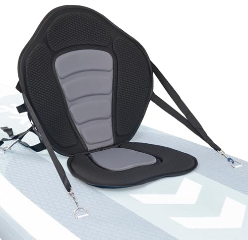 Kajak Sitz, Universal Abnehmbar Einstellbar Kajaksitz SUP Board Zubehör Stand Up Paddle Board Surfboard Gepolsterte Rückenlehne 51x45cm Kompatibel mit Kajak, Ruderbooten