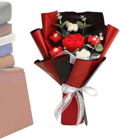Genérico Flores de Ganchillo,Decoración Artesanal Hecha a Mano | Ramo de Flores de Ganchillo | para, Bodas, Primavera, Graduación, Navidad, Semana Santa, Celebraciones