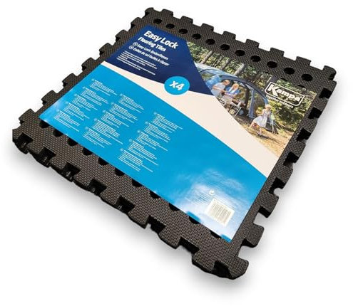 Kampa Easy Lock Tiles - Interlocking EVA Foam Mats for Home Gym, Garage Flooring, Exercise, and Outdoor Use - Durable Non-Slip Rubber Floor Tiles