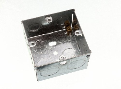 Lot von 100 Unterputz Metall Pattress Elektro Back Box Single 1 Gang 47mm