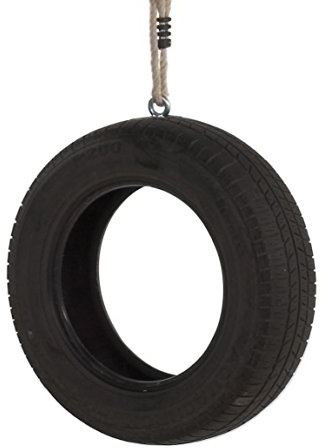 Tyre Tree Swing - Garden Tyre Swing with Extra Long 6m Tree Attachment Rope