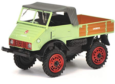 Schuco 450313200 - Unimog 401, hellgrün 1:43, Modellauto, Modellfahrzeug