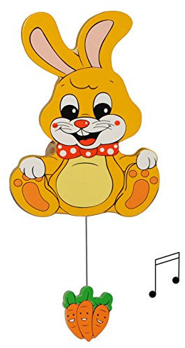 alles-meine.de GmbH Spieluhr aus massiven Holz - Hase Wiegenlied - Guten Abend Gute Nacht - Kinderzimmer Melody - Tiere - Musikspieluhr für Kinder mit Spielwerk - Wand/als ..
